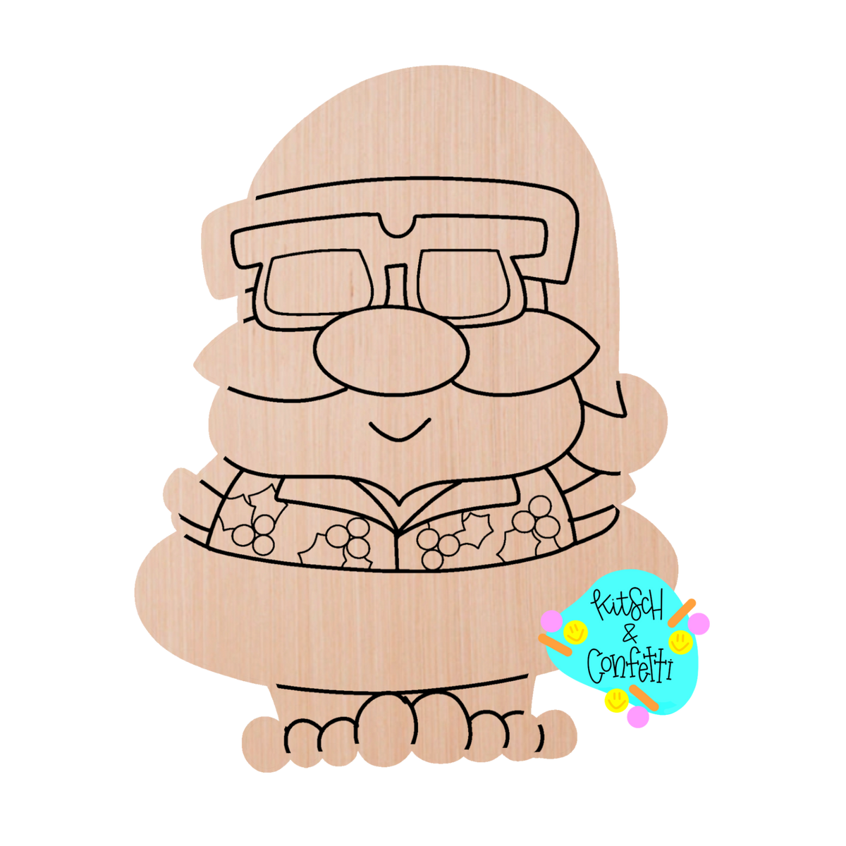 Beach Santa Ornament (KC100-O)