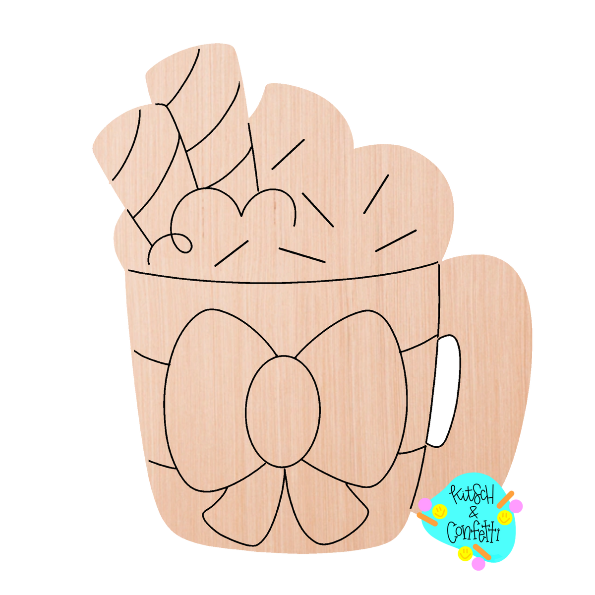 Christmas Bow Mug Ornament (KC130-O)