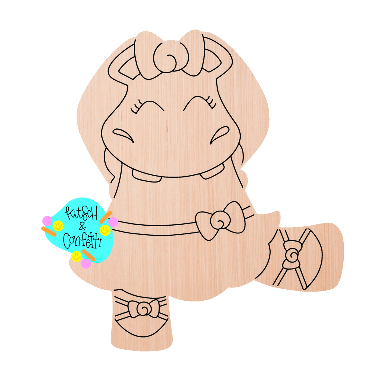 Hippo Ballerina Ornament (KC150-O)