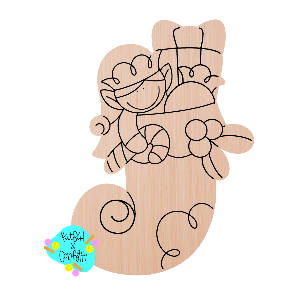 Elf Stocking Ornament (KC156-O)