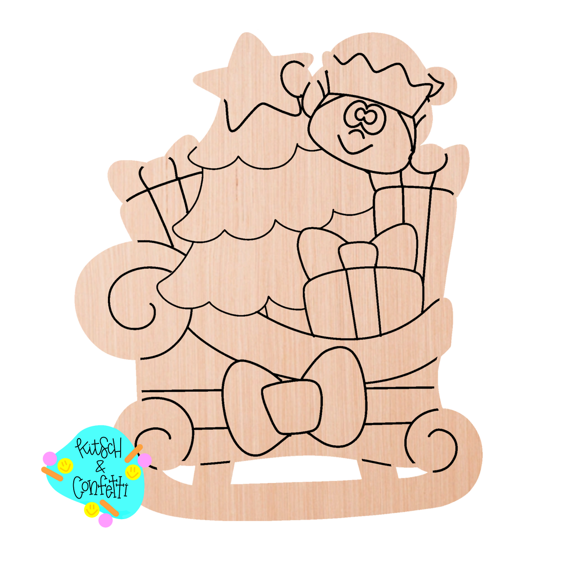 Elf Sleigh Ornament (KC171-O)