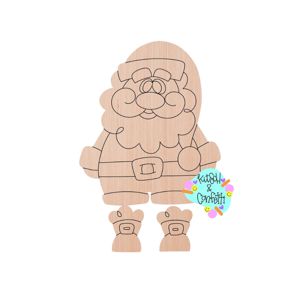 Ribbon Leg Santa Ornament (KC176-O)