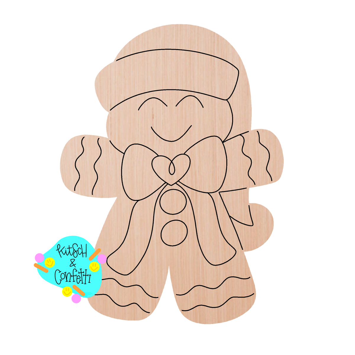 Gingerbread Hat & Bow (KC197)