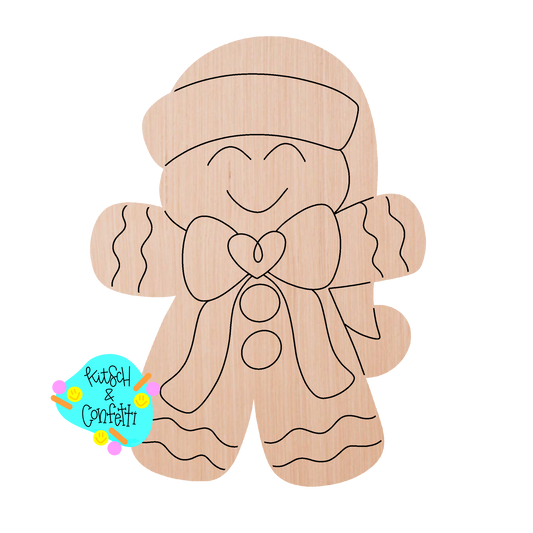 Gingerbread Hat & Bow Ornament (KC197-O)