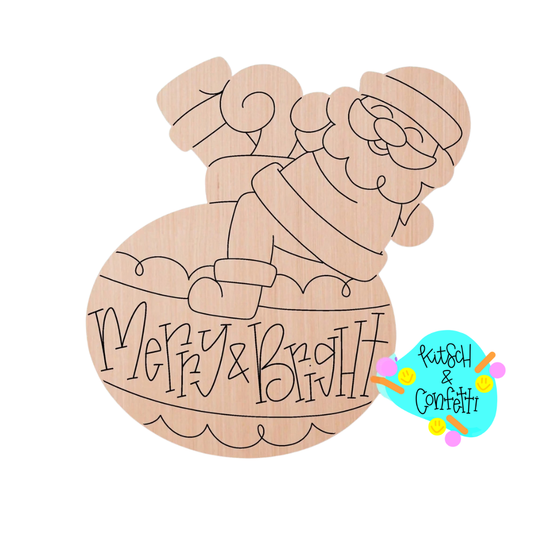 Santa Wrecking Ball Ornament (KC209-O)