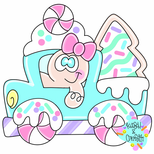 Gingerbread Girl Truck Ornament (KC210-O)