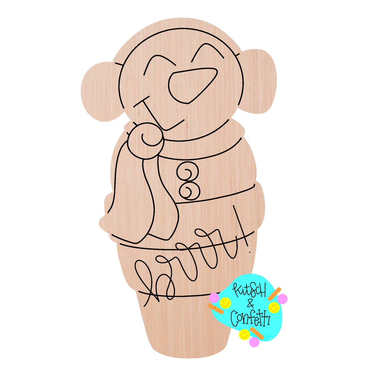 Snowman Ice Cream Cone (KC280)