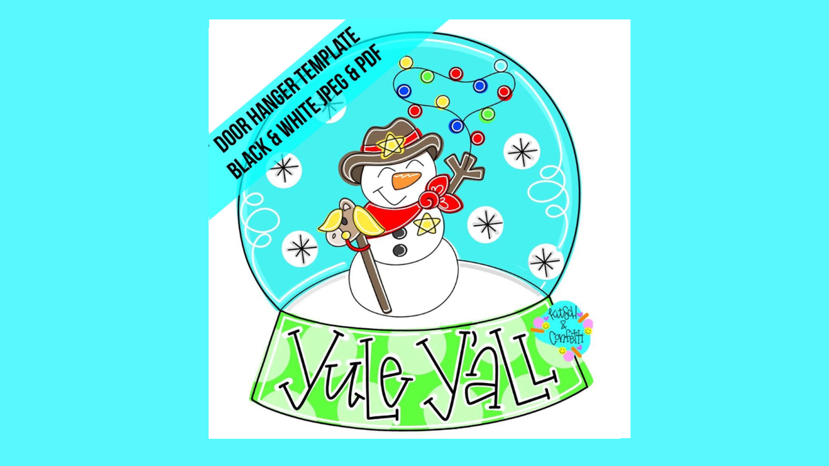 Cowboy Snowman globe Ornament (KC284-O)