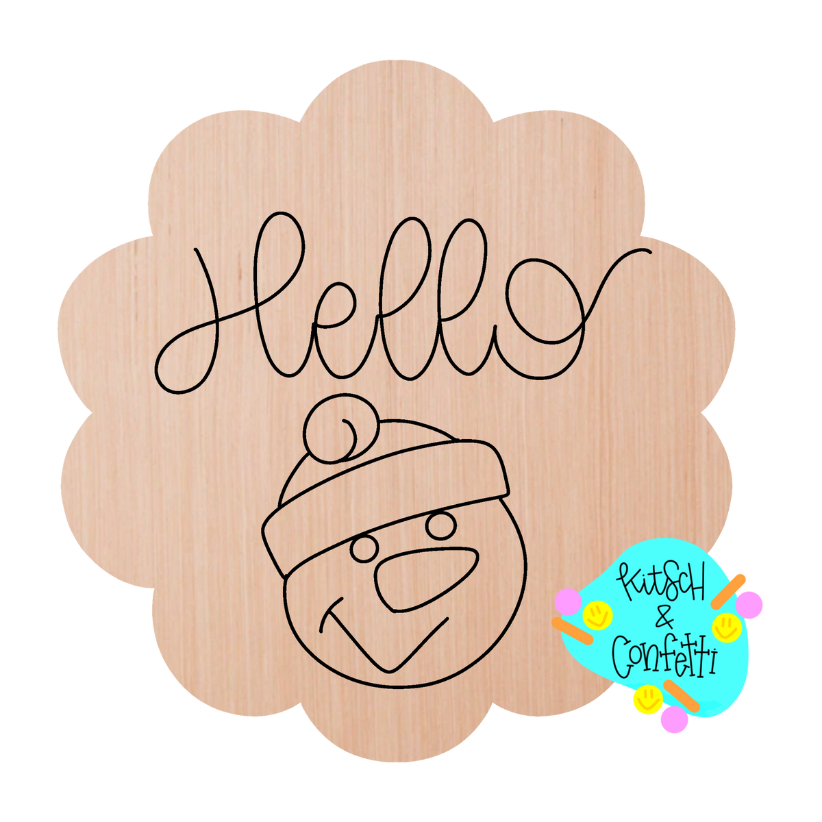 Hello Snowman Scallop (KC288)
