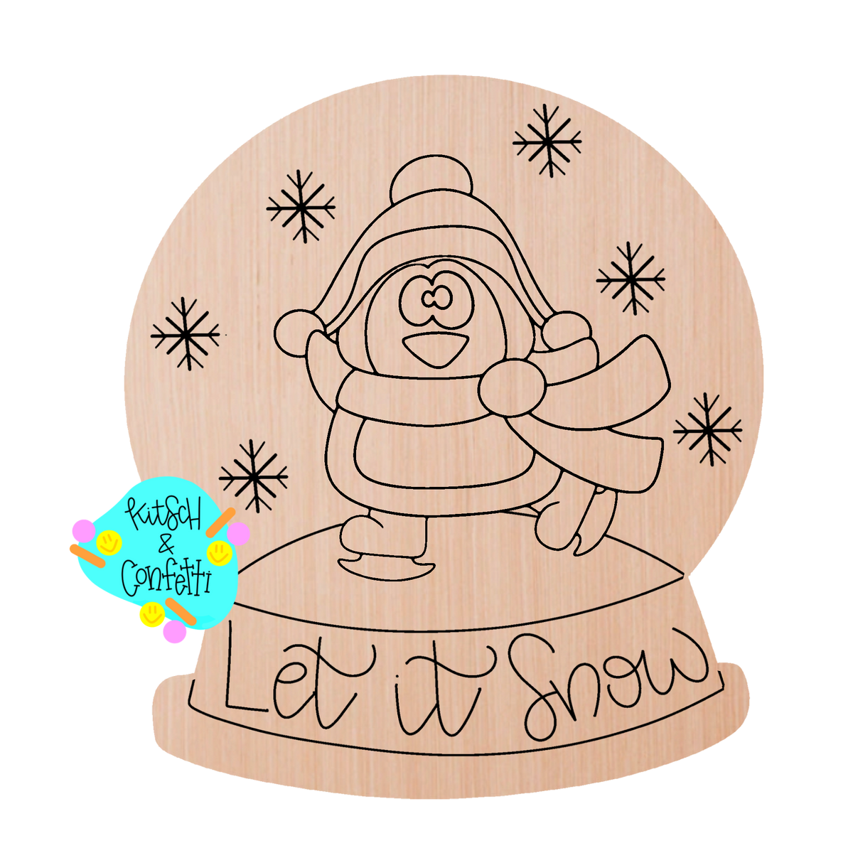 Let It Snow Penguin Snowglobe (KC305)