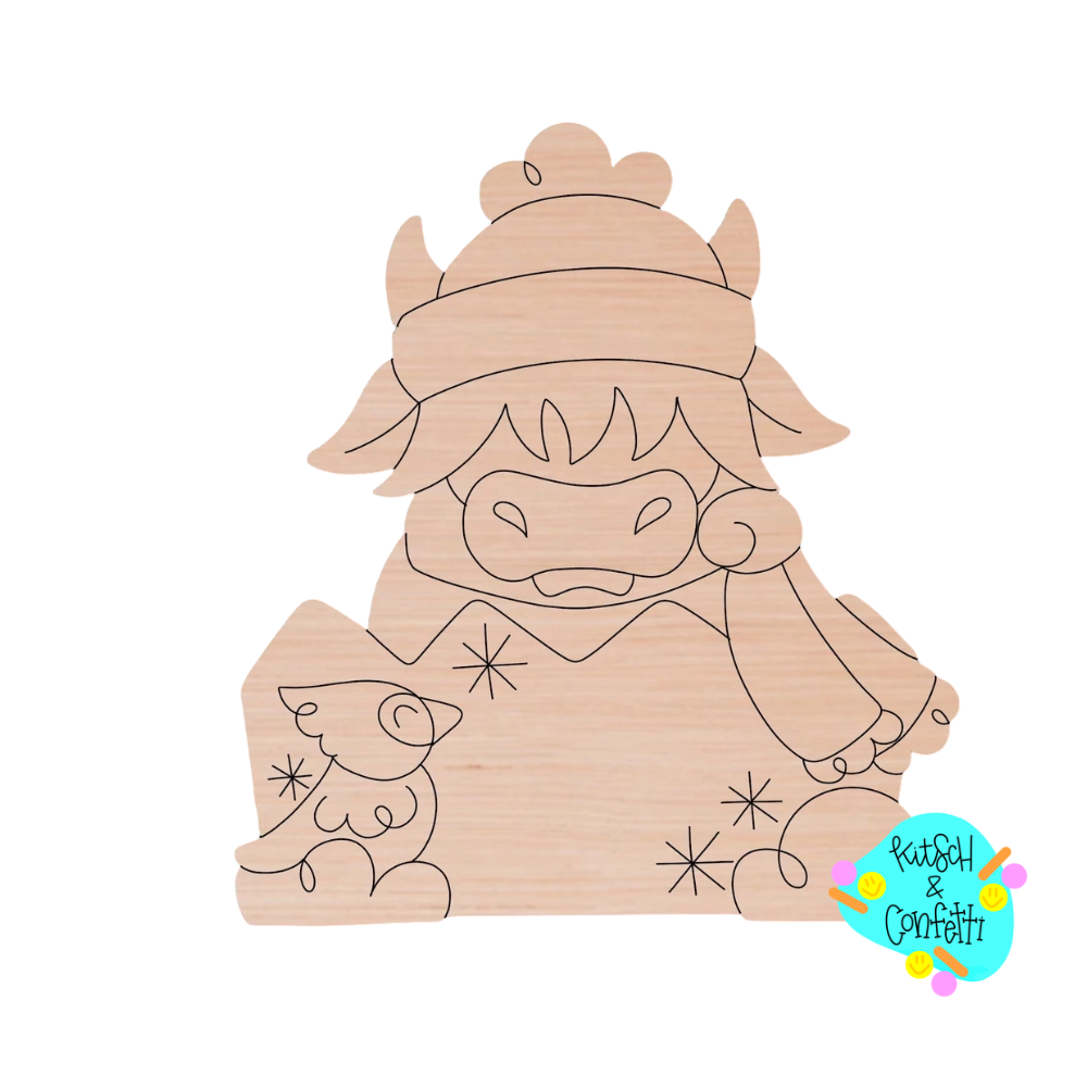 Winter Highland Cow (KC310)