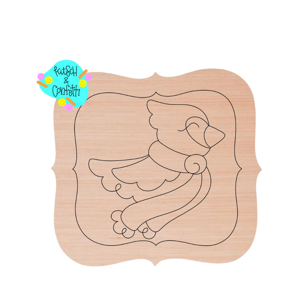 Cardinal Plaque Ornament (KC312-O)
