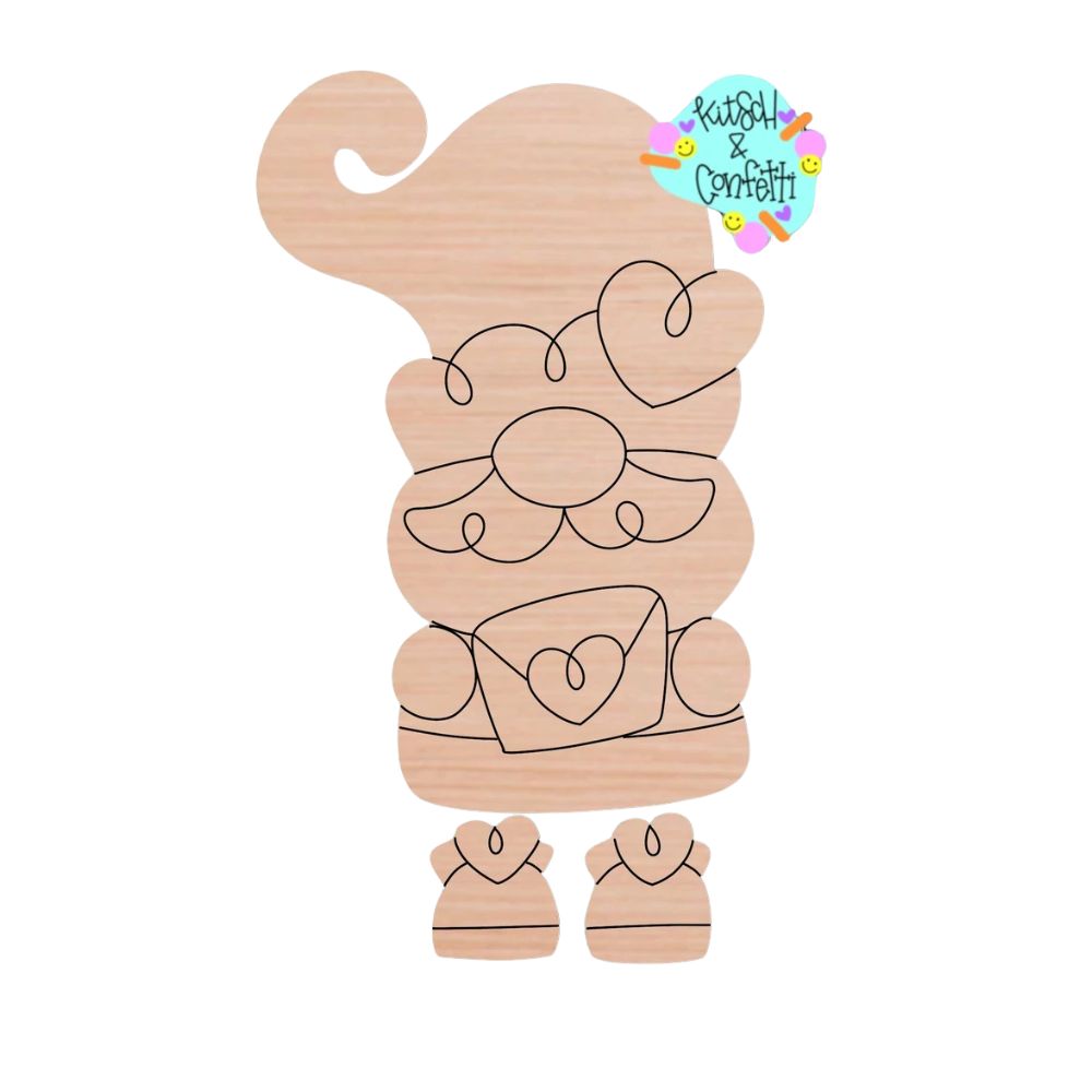 Ribbon Leg Valentine Gnome (KC338)
