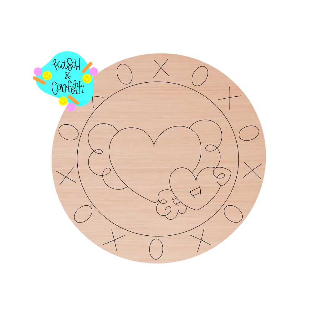 XO Hearts Round (KC381)