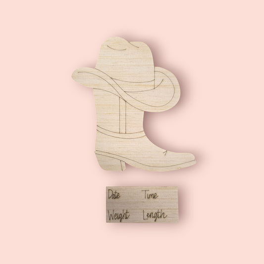 Cowboy Birth Announcement (KW136)