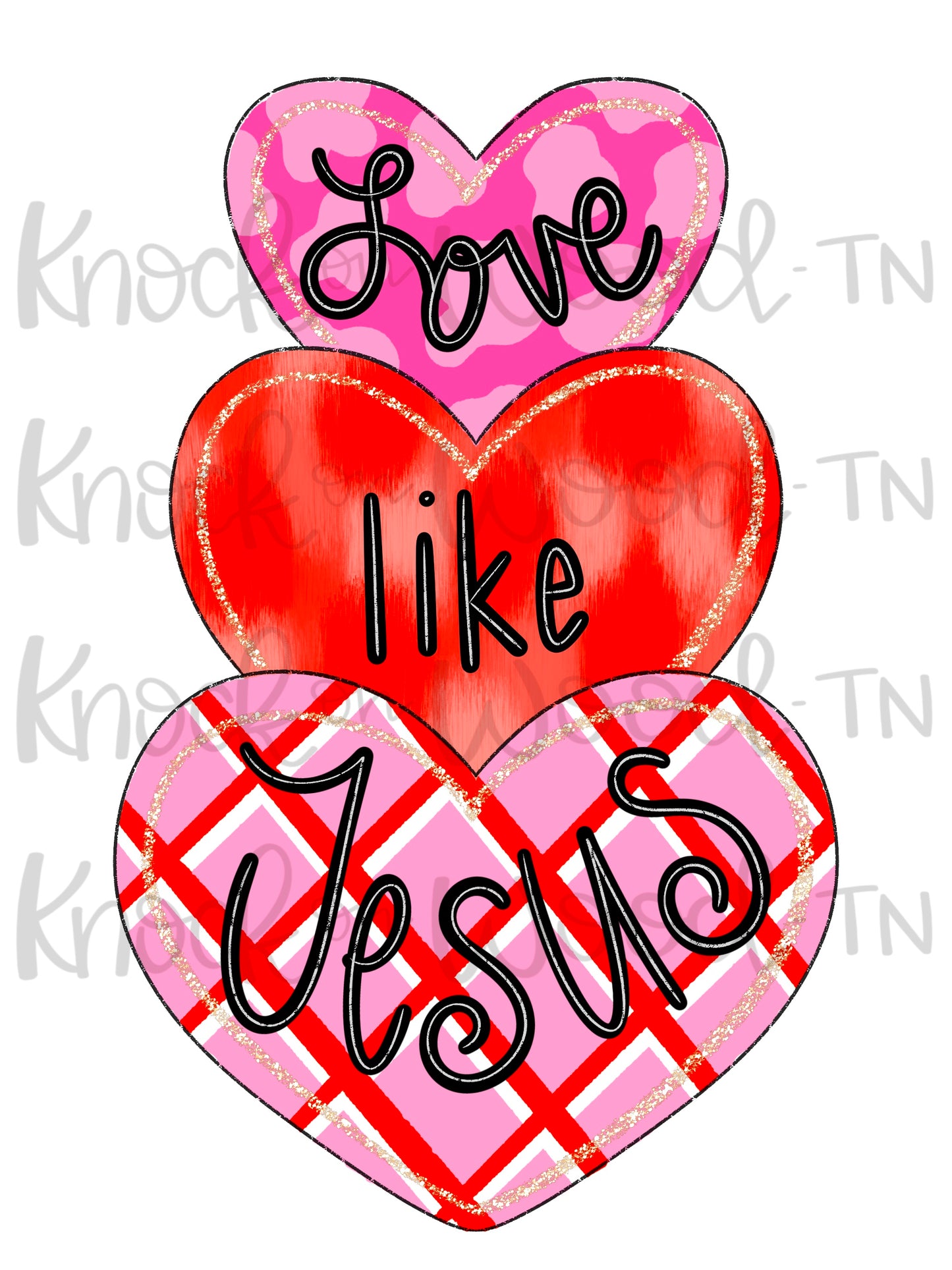 Love Like Jesus Heart Stack (KW147)