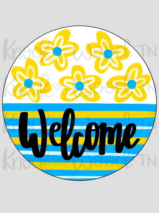 3D Daisy Welcome Round (KW153-3D)