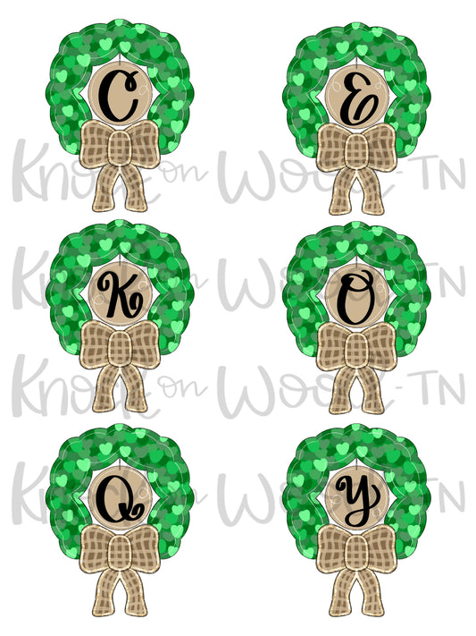 3D Initial Wreath (KW157)