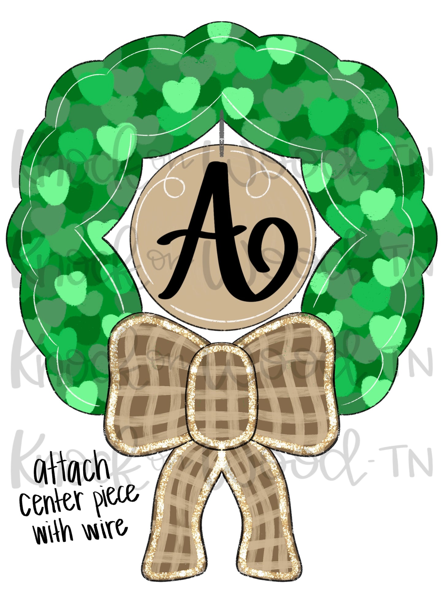 3D Initial Wreath (KW157)