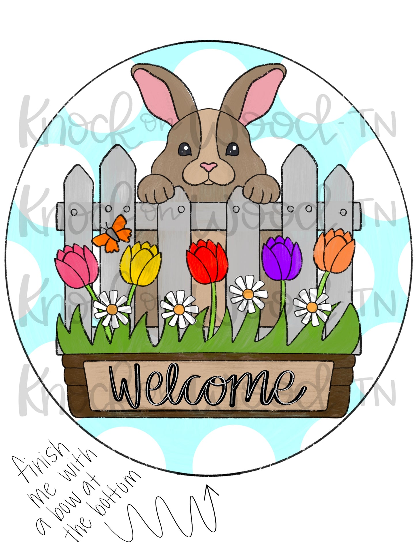 Welcome Bunny Round (KW165)