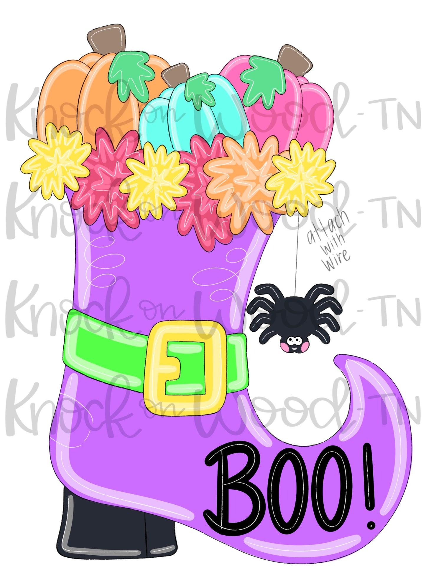 3D Witch Boot (KW194-3D)