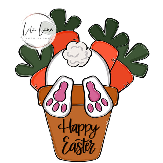 Happy Easter Bunny Pot (LL013)