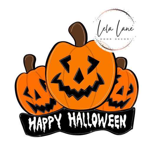 Happy Hallowen Pumpkin Trio (LL019)