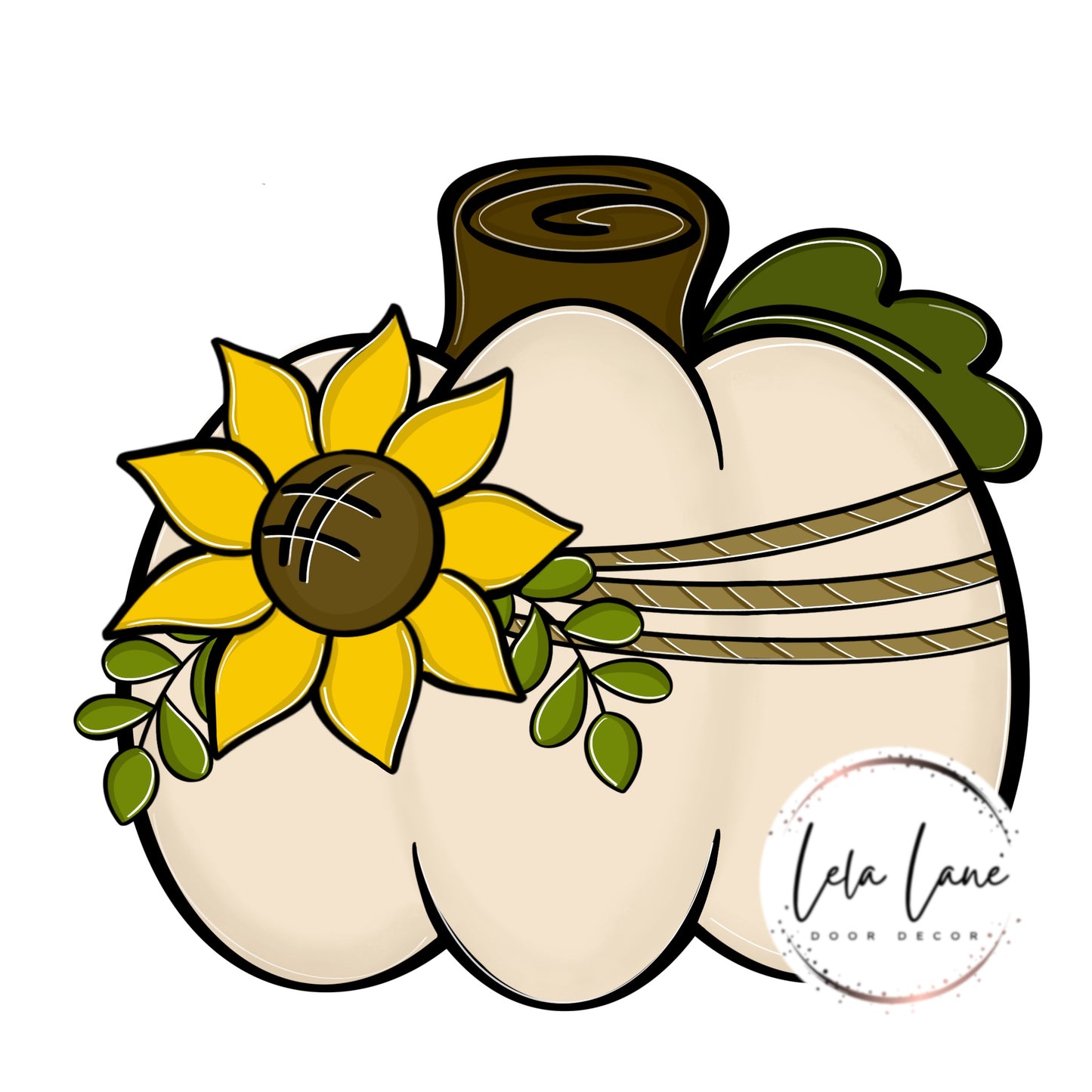 Fall Pumpkin With Sunflower (LL030)