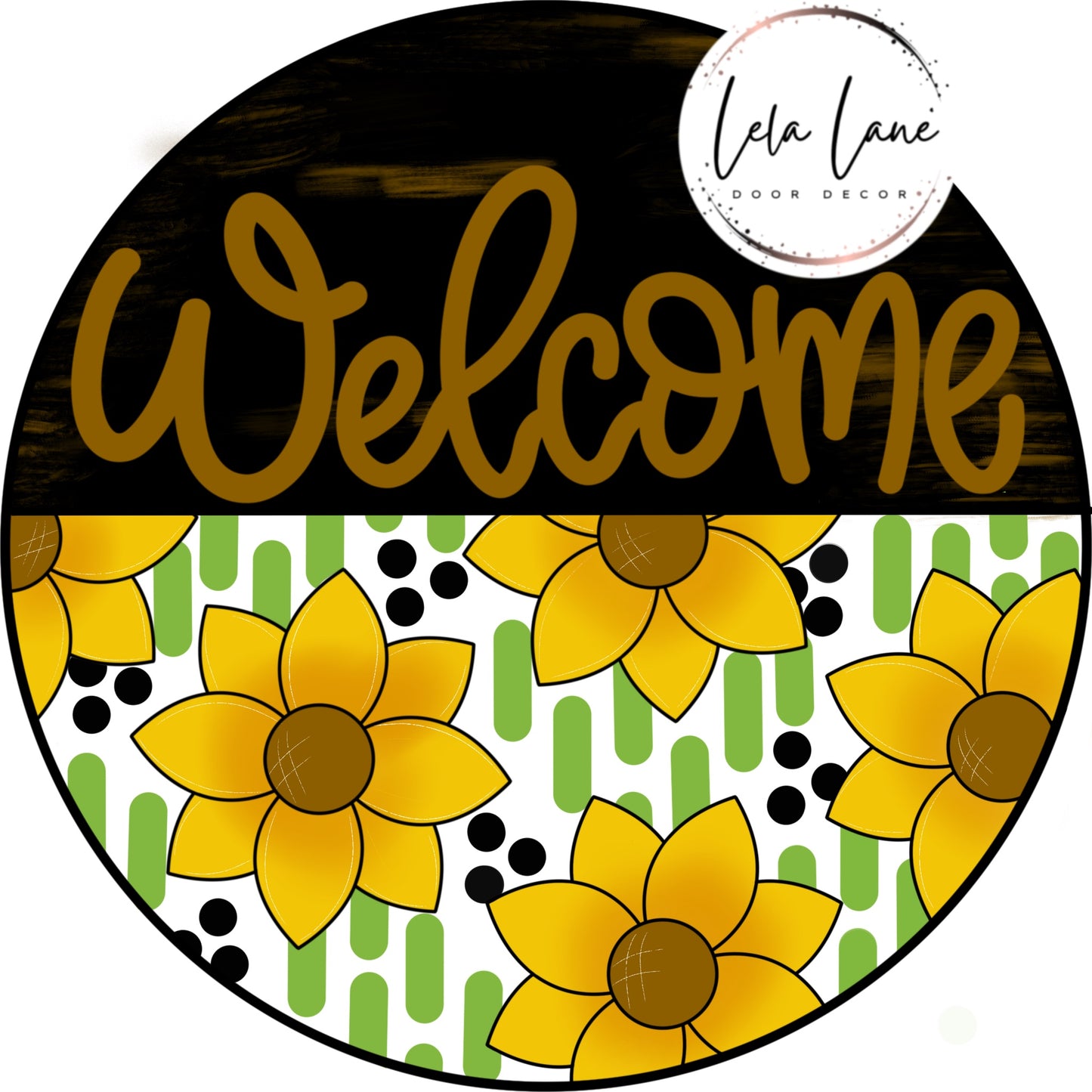 Welcome Sunflower Round (LL076)