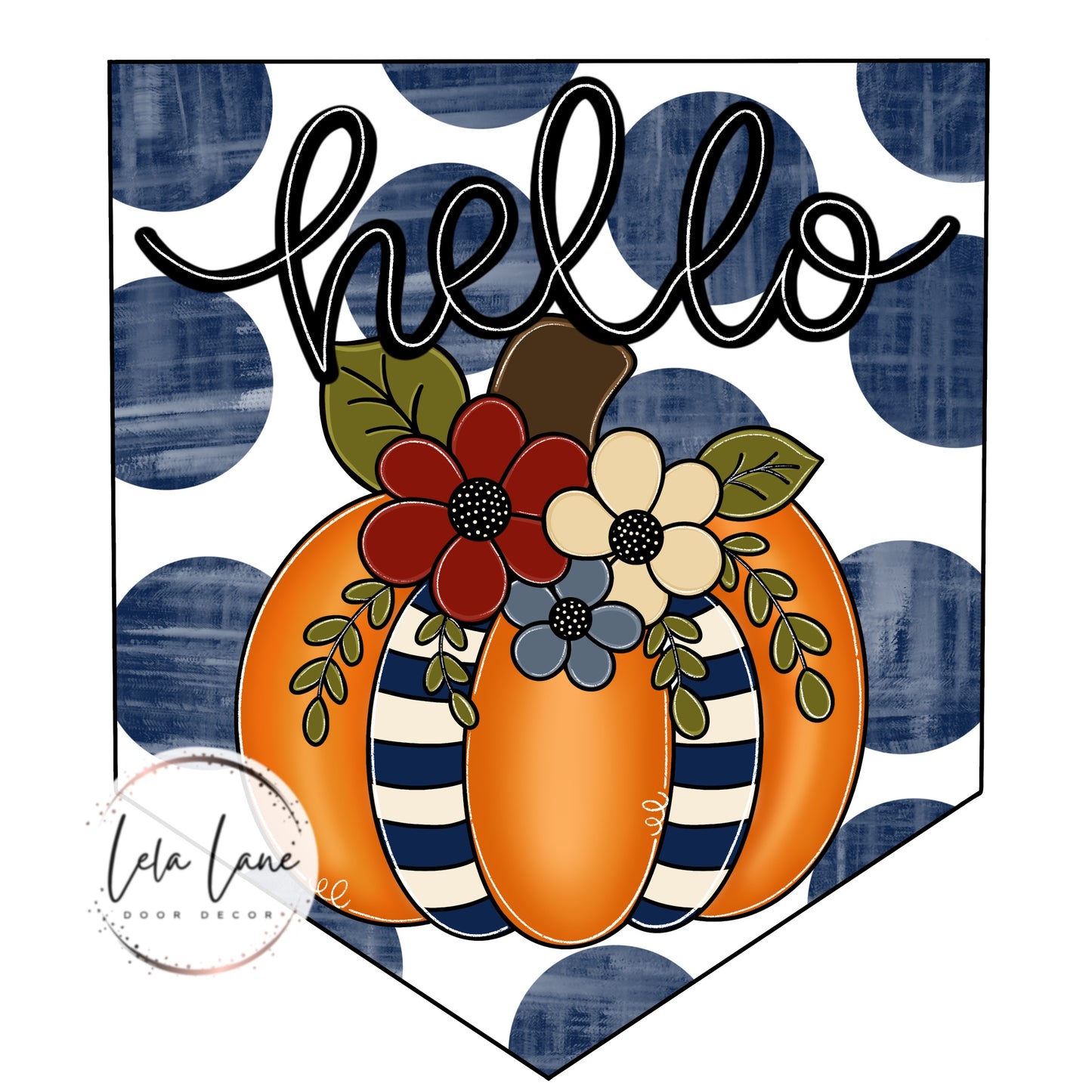 Hello Banner With Pumpkin (LL082)