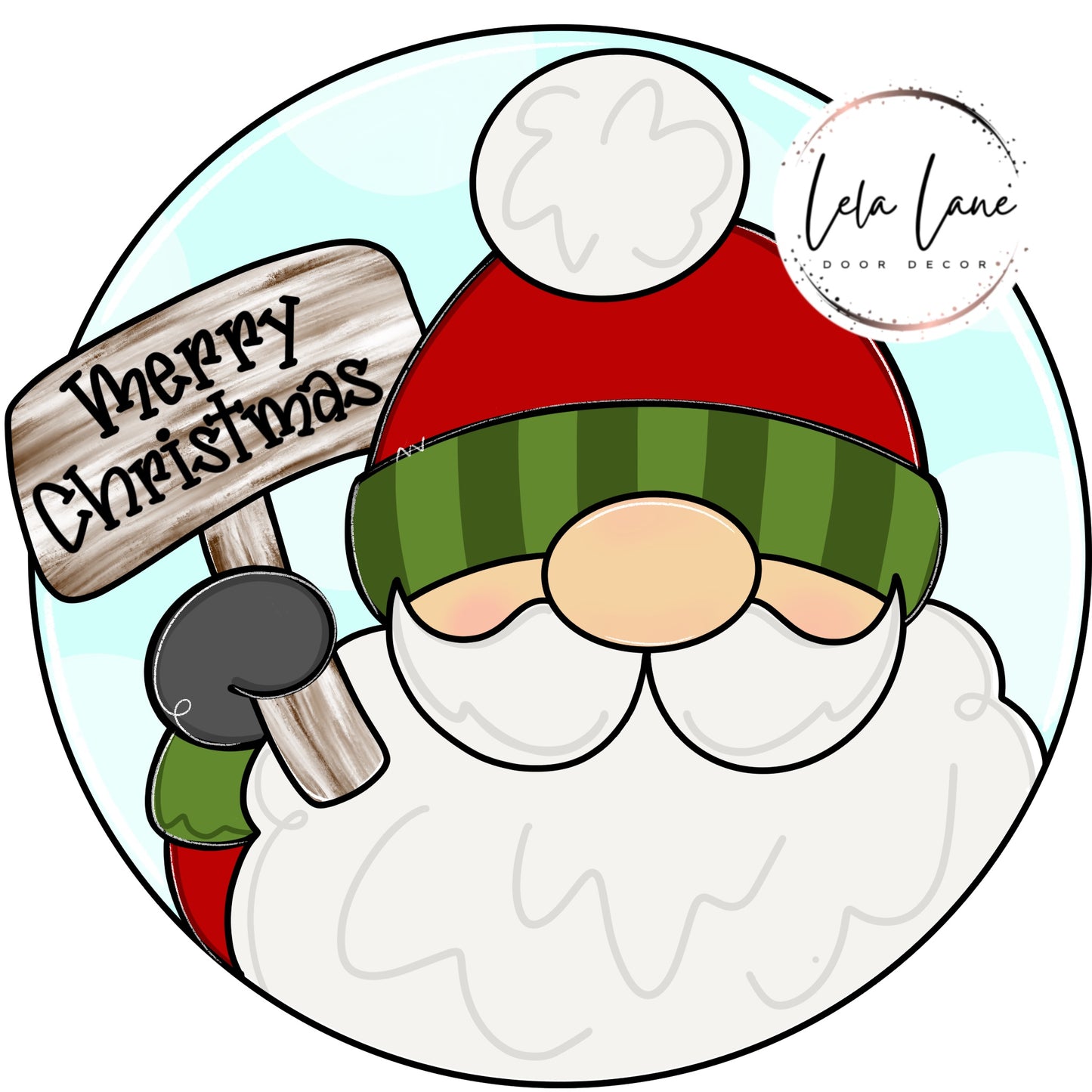 Merry Christmas Gnome Ornament (LL165-O)