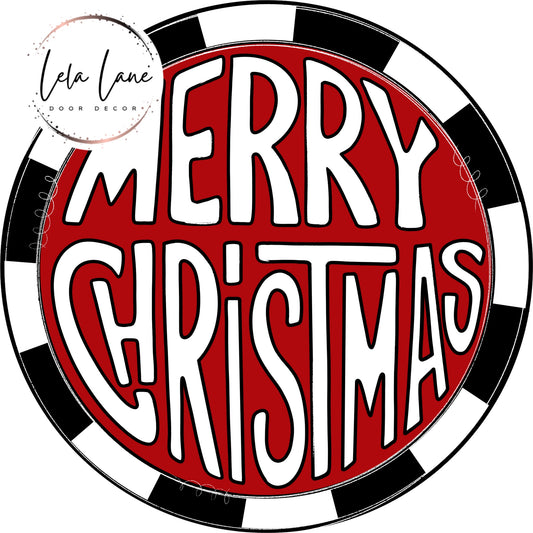 Merry Christmas Round Ornament (LL167-O)
