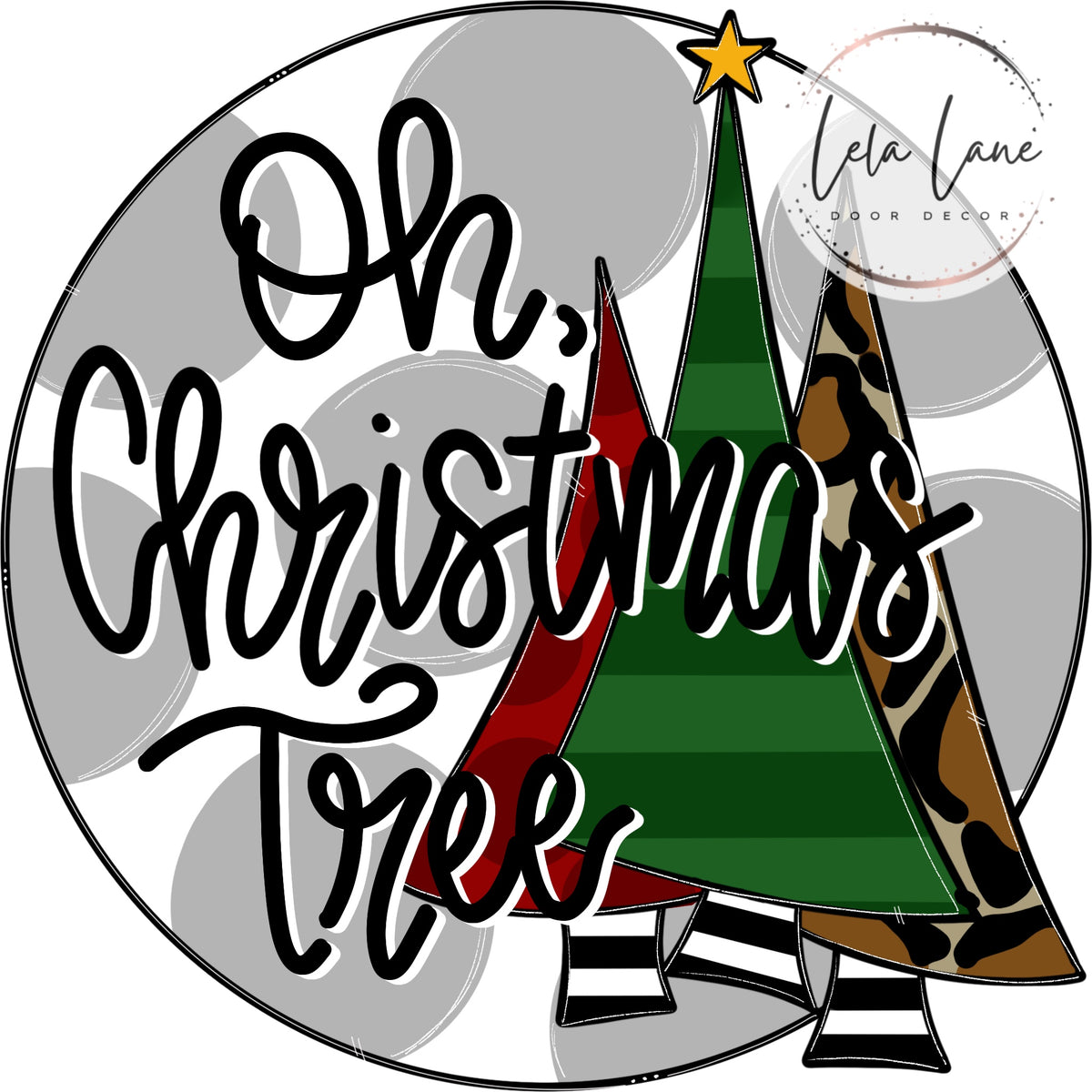 Merry Christmas Tree Round (LL168)