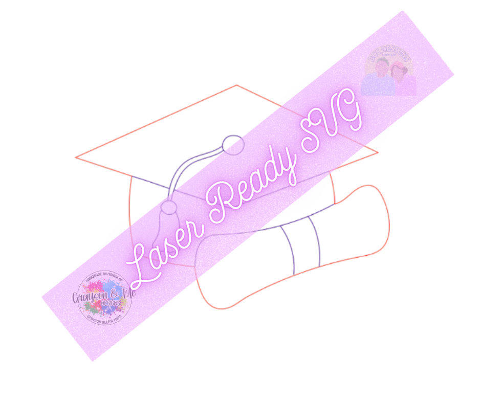 Graduation Cap/Diploma - Laser Ready SVG