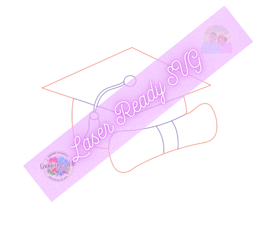 Graduation Cap/Diploma - Laser Ready SVG