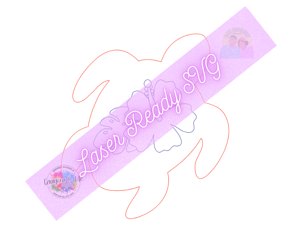 Sea Turtle - Laser Ready SVG