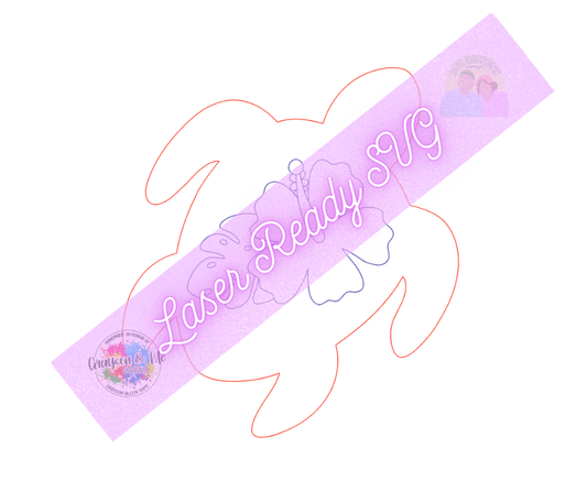 Sea Turtle - Laser Ready SVG