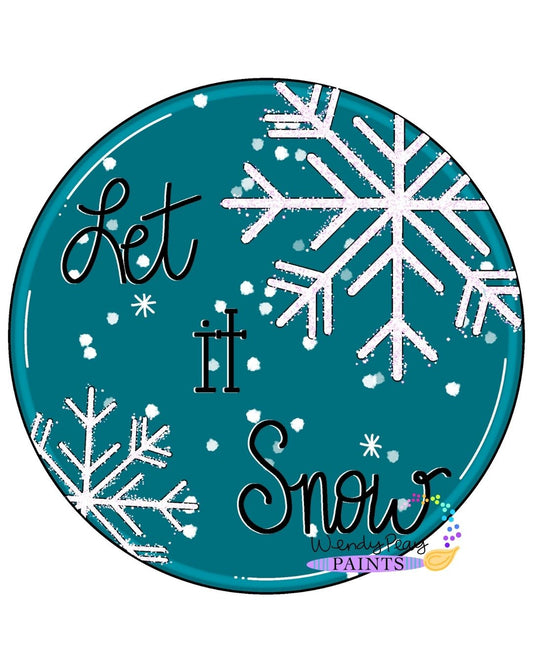 Let It Snow Round Ornament (WP044-O)