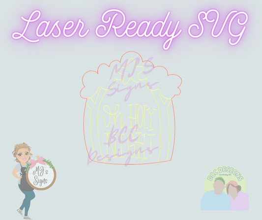 Oh Holy Night - Laser Ready SVG