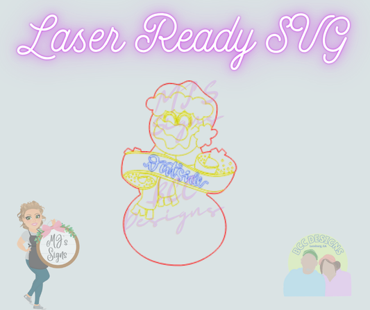 Outside Snowman - Laser Ready SVG
