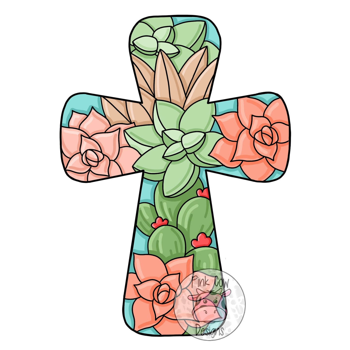 Succulent Cross (PC093)