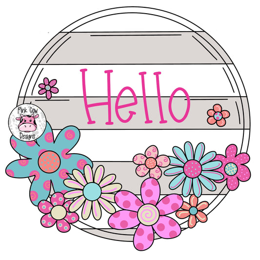 Floral Hello Round (PC108)