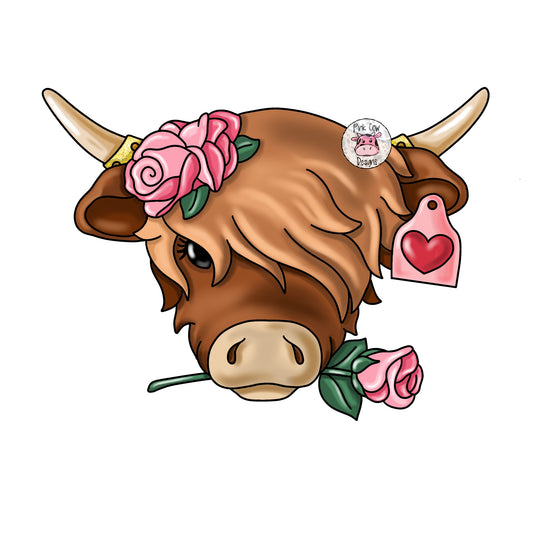 Valentine Highland Cow (PC145)