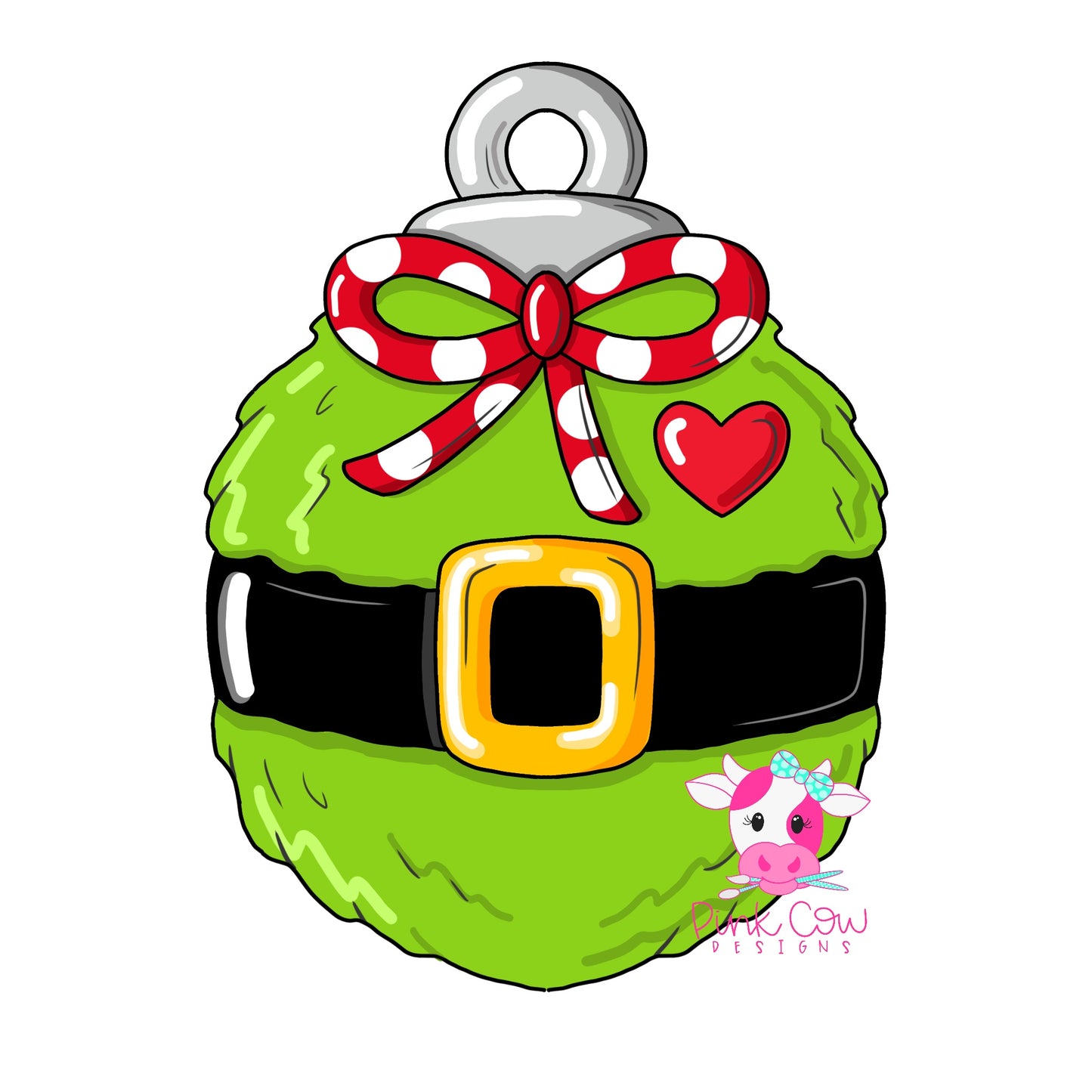 Green Monster Ornament With Buckle (PC246-O)