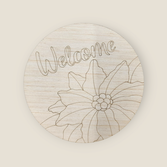 Poinsettia Welcome Round (PC049O)