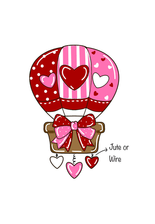 Valentine Hot Air Balloon (PP005)