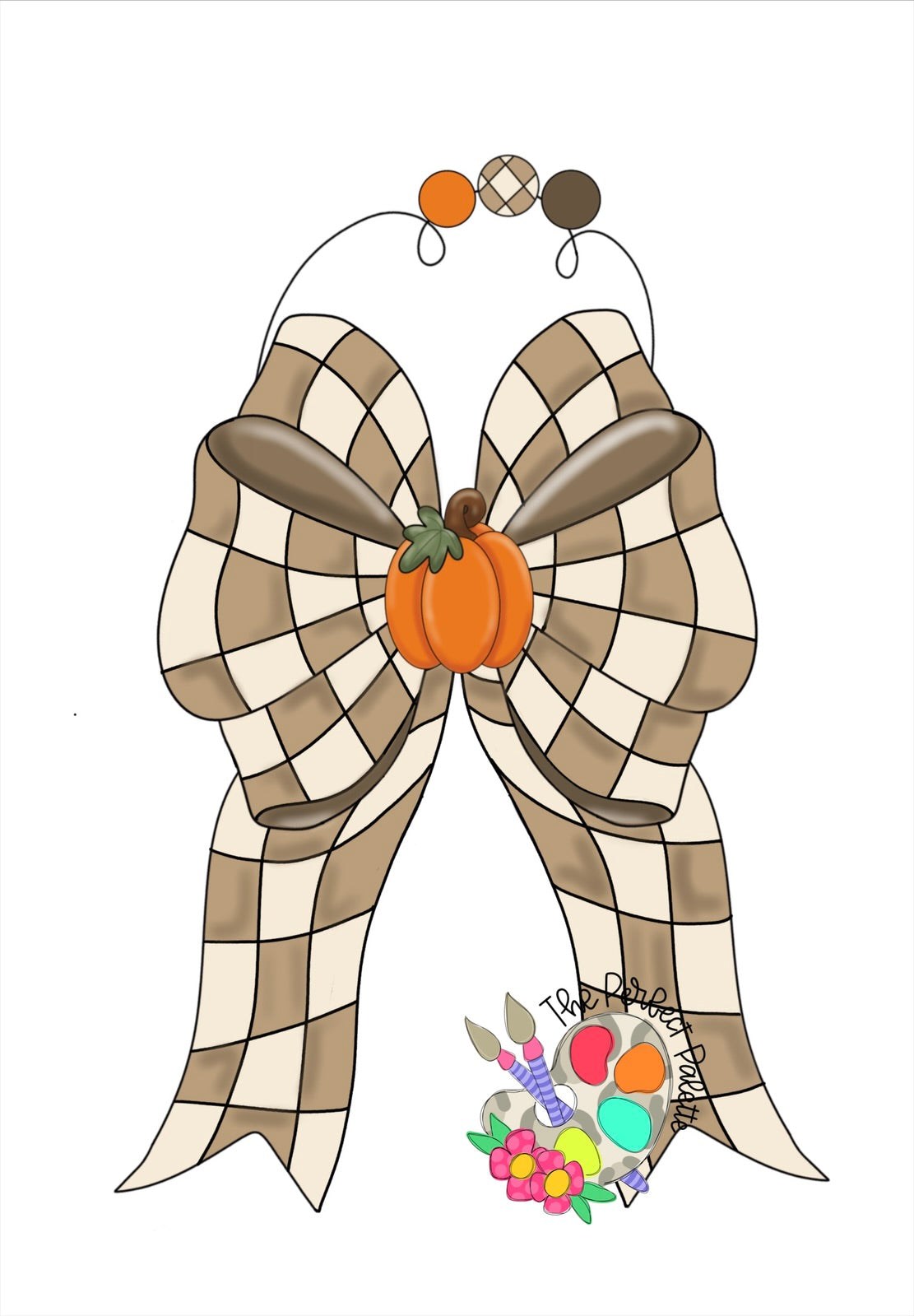 Checkered Fall Bow (PP085)