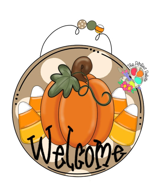 Welcome Pumpkin Round (PP094)