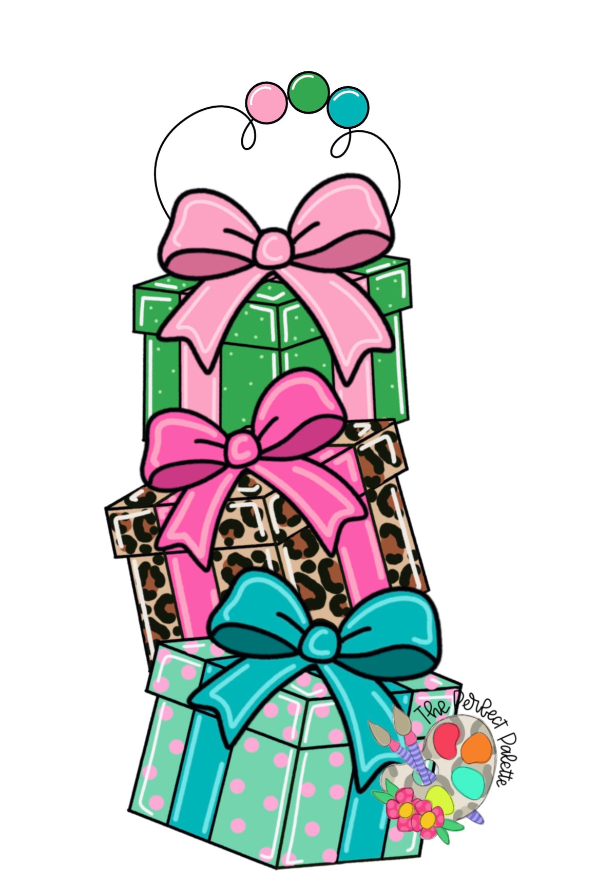 Stacked Christmas Gifts Ornament (PP147-O)