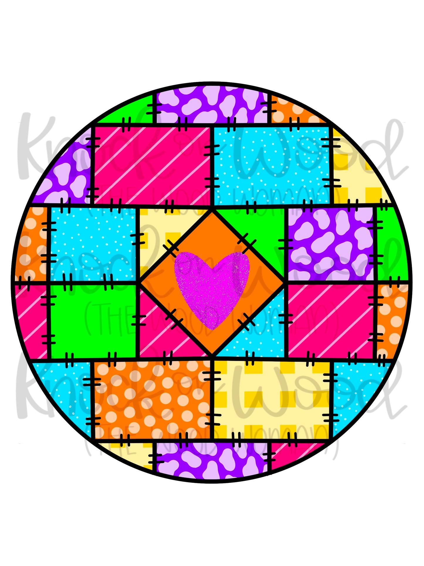 Patchwork Quilt Round (KW053)